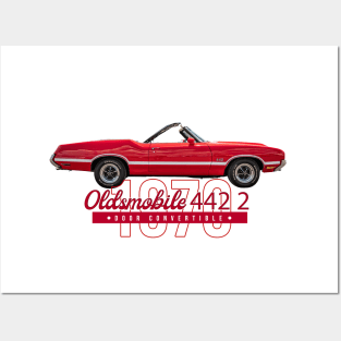 1970 Oldsmobile 442 2 Door Convertible Posters and Art